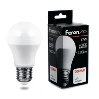 Лампа светодиодная Feron.PRO LB-1017 Шар E27 17W 175-265V 4000K, 38039