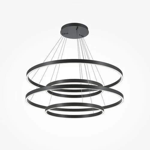 Подвесной светильник Modern Rim, LED 165W, Черный, Белый (Maytoni, MOD058PL-L174BK) - Amppa.ru