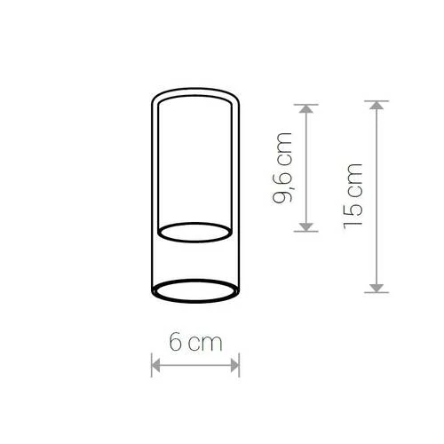 Плафон Nowodvorski Cameleon Cylinder S Transparent/Black 8544