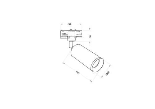 Трековый светильник Трехфазная трековая система TRINITY Focus, 1xGU10 Черный (Maytoni Technical, TR028-3-GU10-B) - Amppa.ru