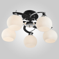 Потолочная люстра с белыми плафонами 9654/5 хром/черный (Eurosvet, 00000065865)