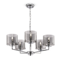 Люстра Modern Karen, 5xE14 Хром, Дымчатый (Freya, FR5096PL-05CH)