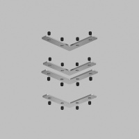 TR2019-AL Комплект угловых соединителей трека SLOTT, алюминий