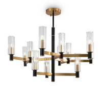 Люстра Modern Ambra, 12xE14 Латунь, Прозрачный (Freya, FR5167PL-12BS)